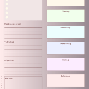 HER POWER LIFE Weekplanner