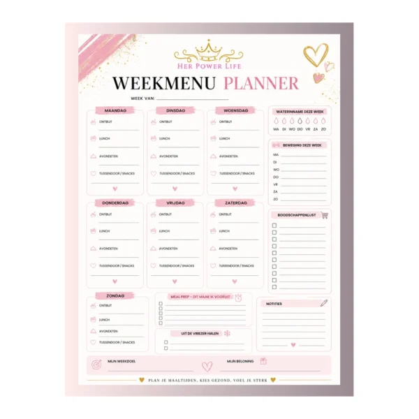 Weekmenu planner